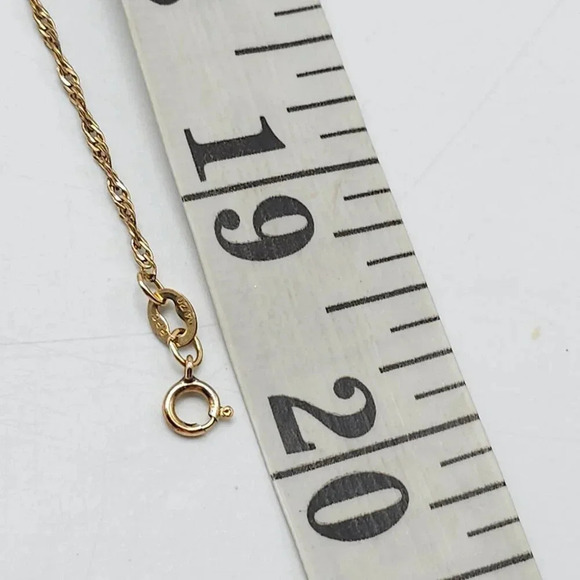 PPC Rose Floral Oval Shape Pendant Chain Necklace Spring Ring Clasp Gold Filled - Picture 7 of 7